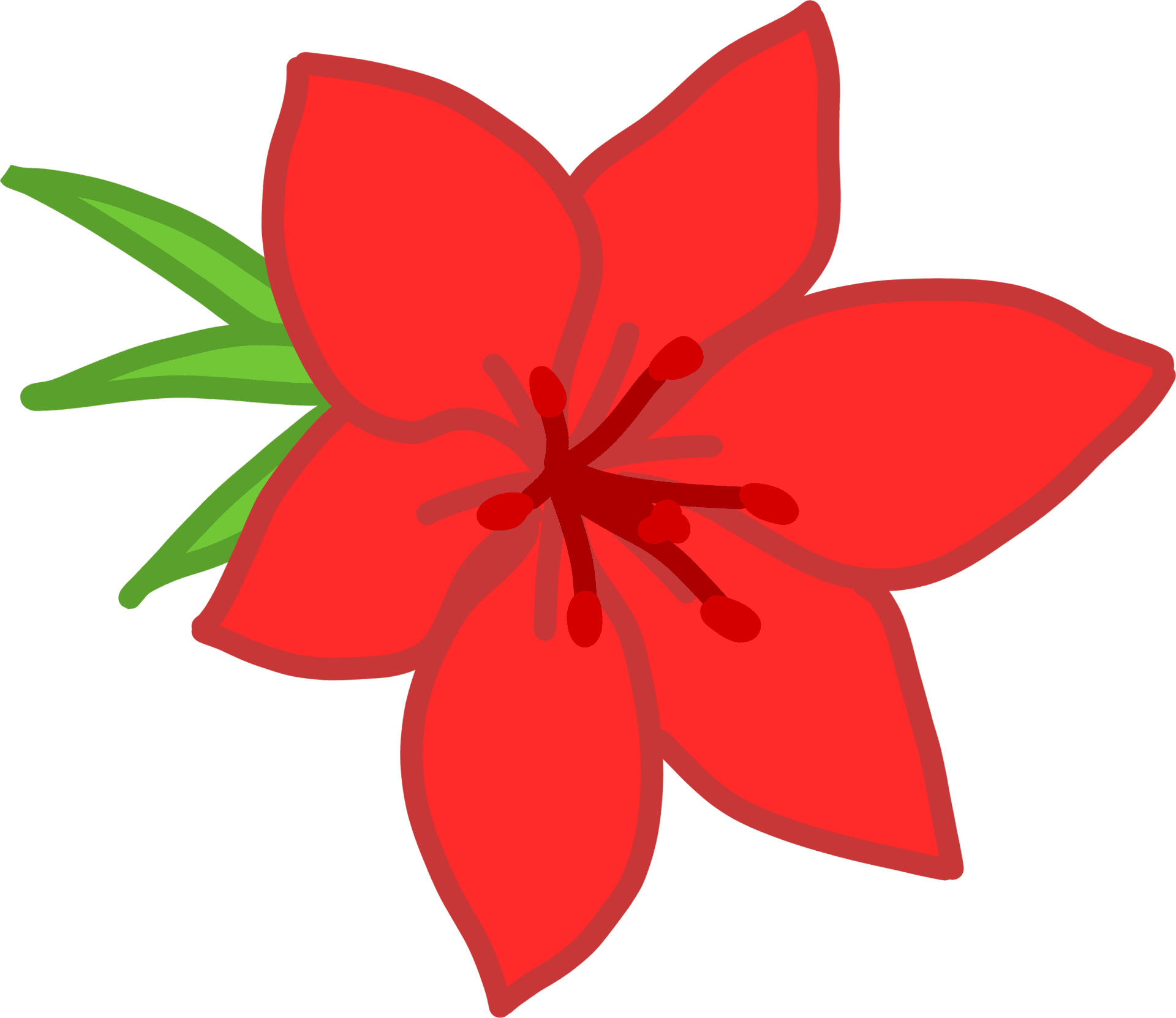 Red flower clipart photo