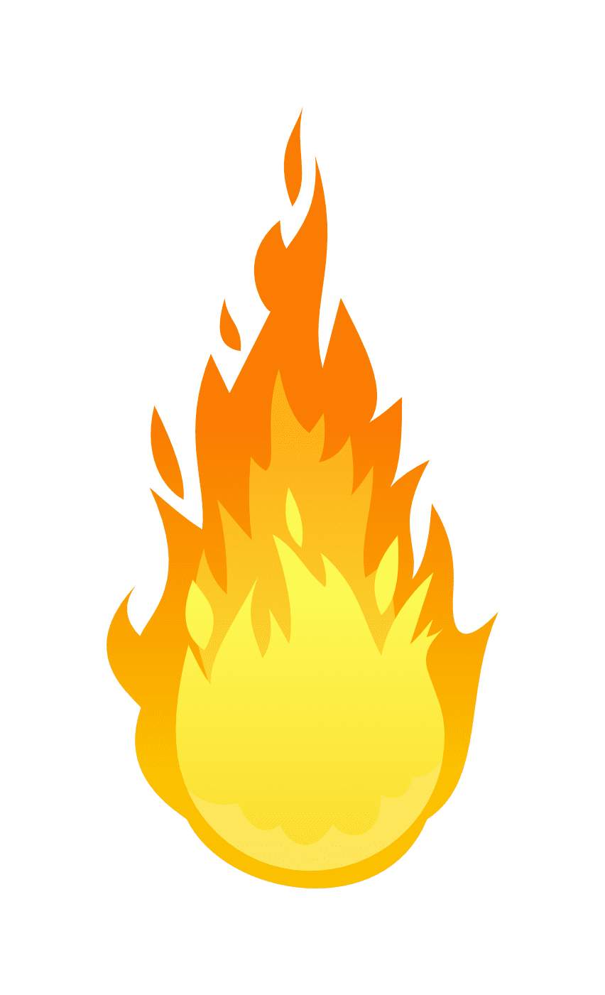 Flaming fire flame clipart free