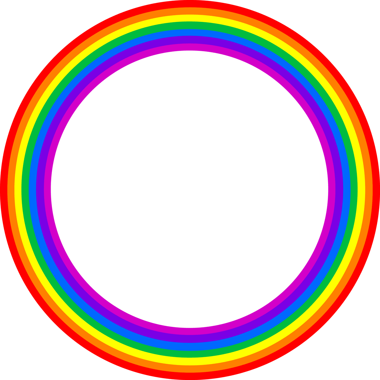 Rainbow border google circle clipart free