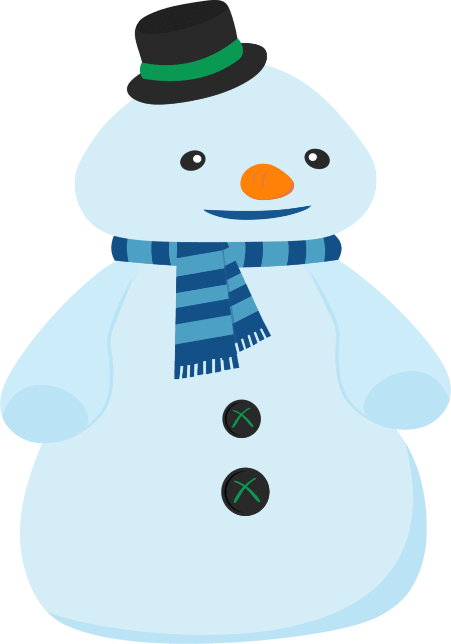 Snowman pin page clipart picture