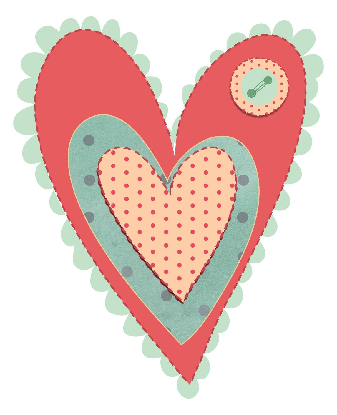 Heart pin page clipart clip art