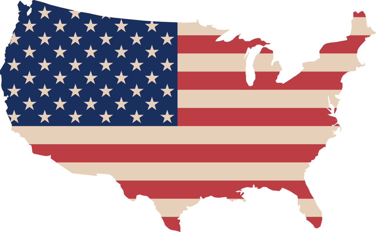 American flag pin page clipart image