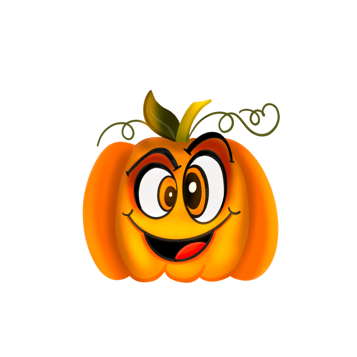 Crazy pumpkin clipart picture