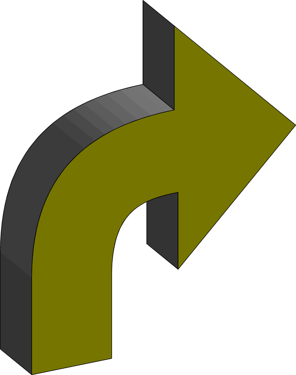 Arrow right photo of curved facing clipart