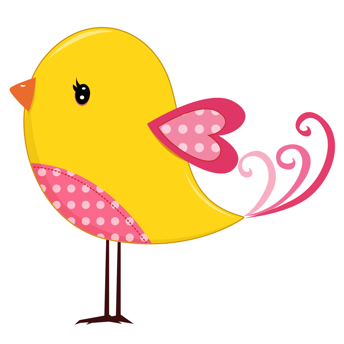 Bird pin page clipart clip art 2