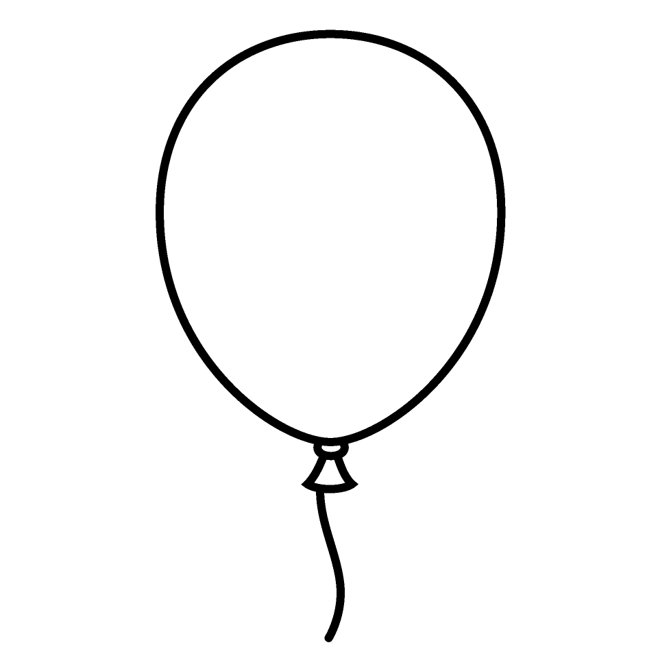 Balloon black and white clipart pictures illustoon