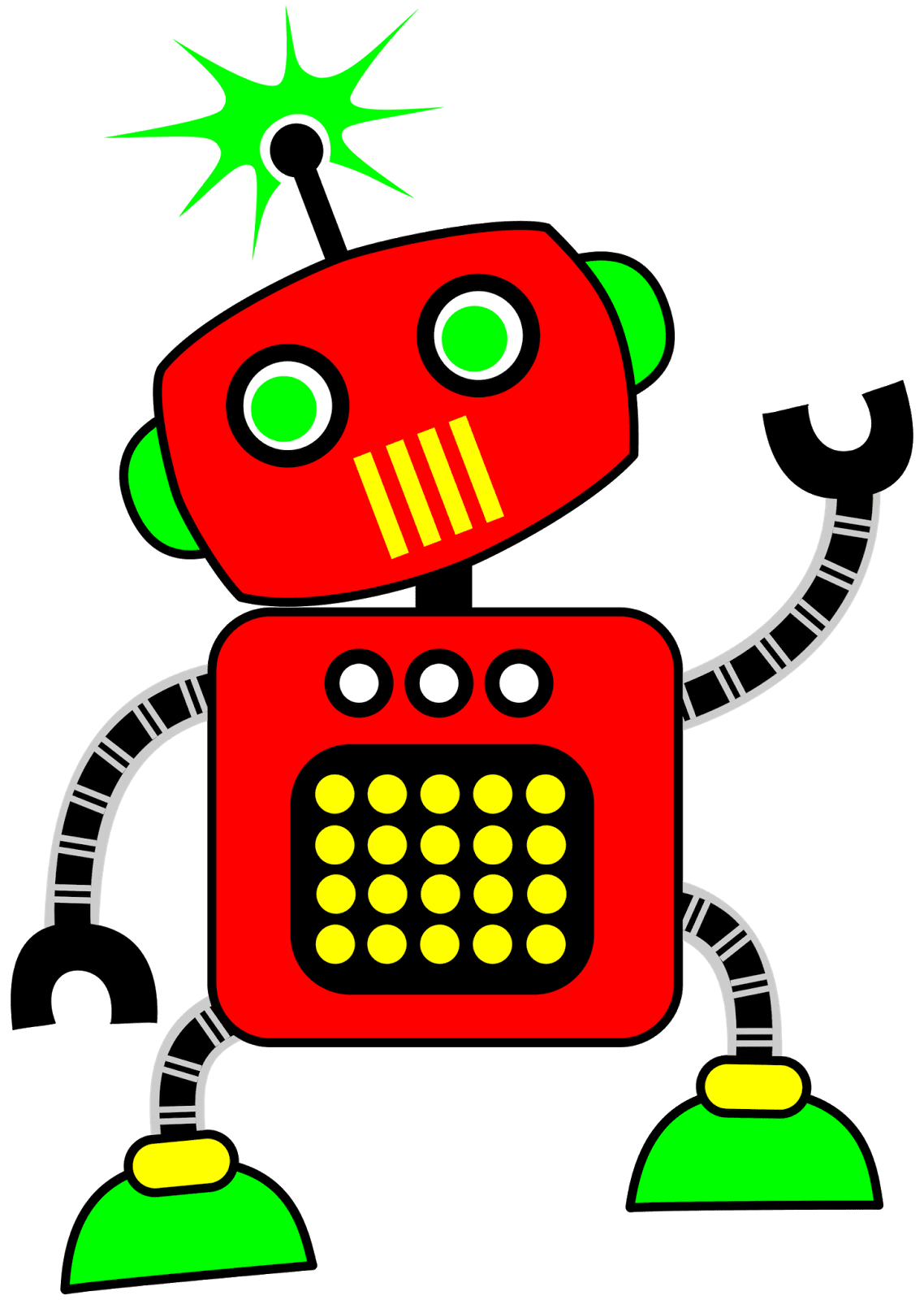 Brain robot clipart image