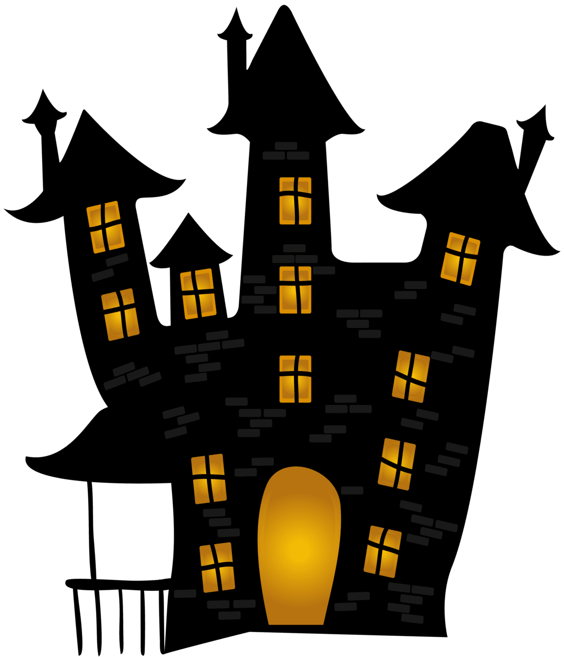 Ghost scary halloween house clipart hq fre logo