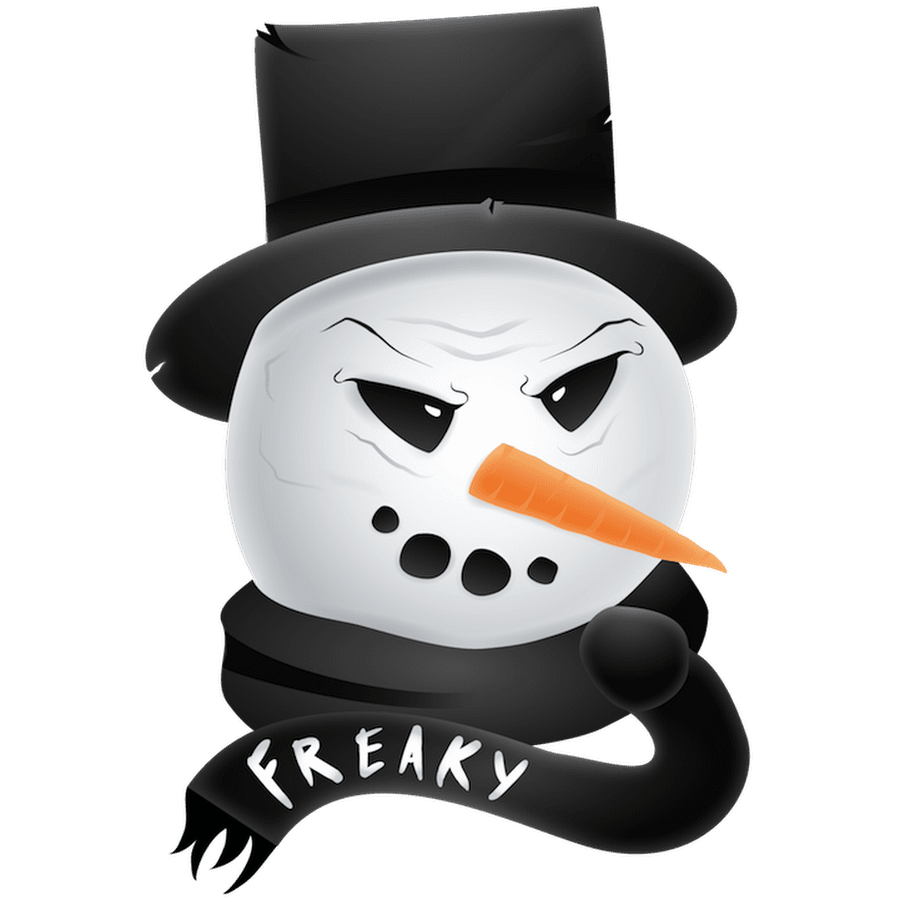 Scary snowman tv clipart vector