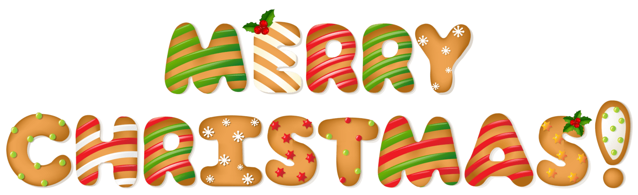 Merry christmas gingerbread style clipart image