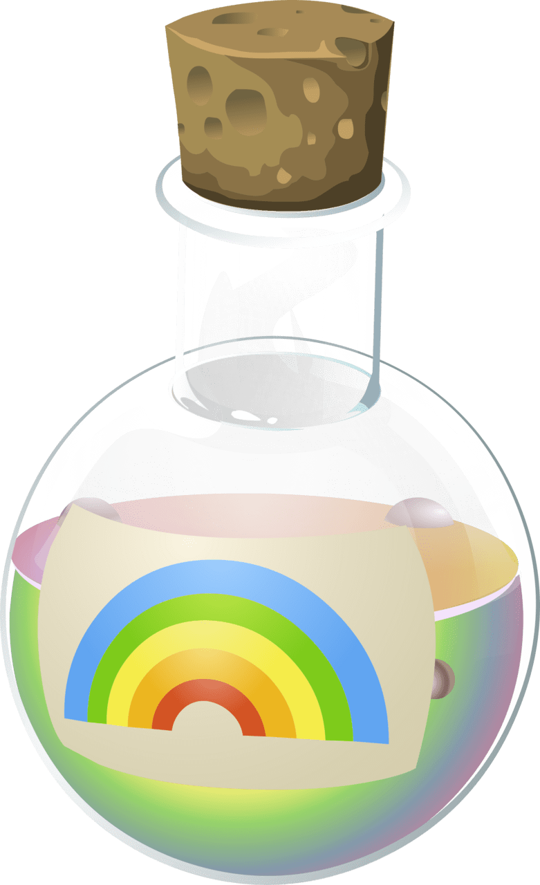 Alchemy potion rainbow juice clipart image