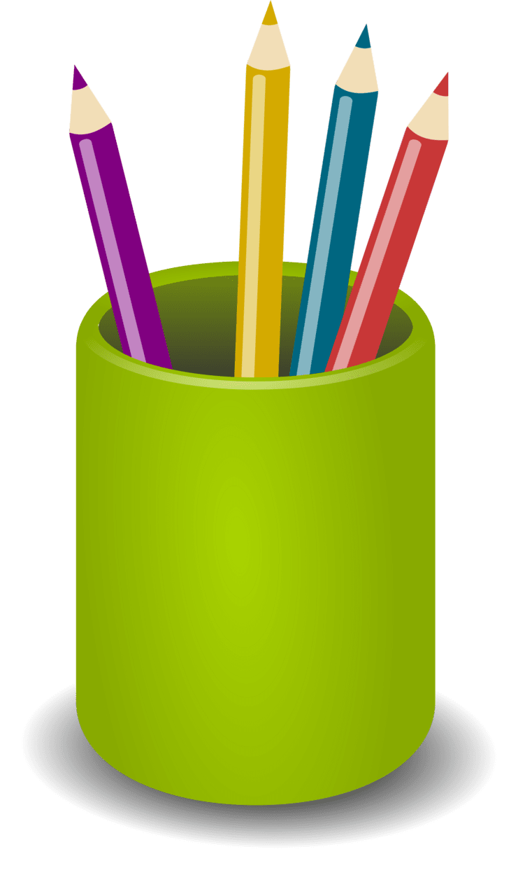 Pencil penholder clipart picture