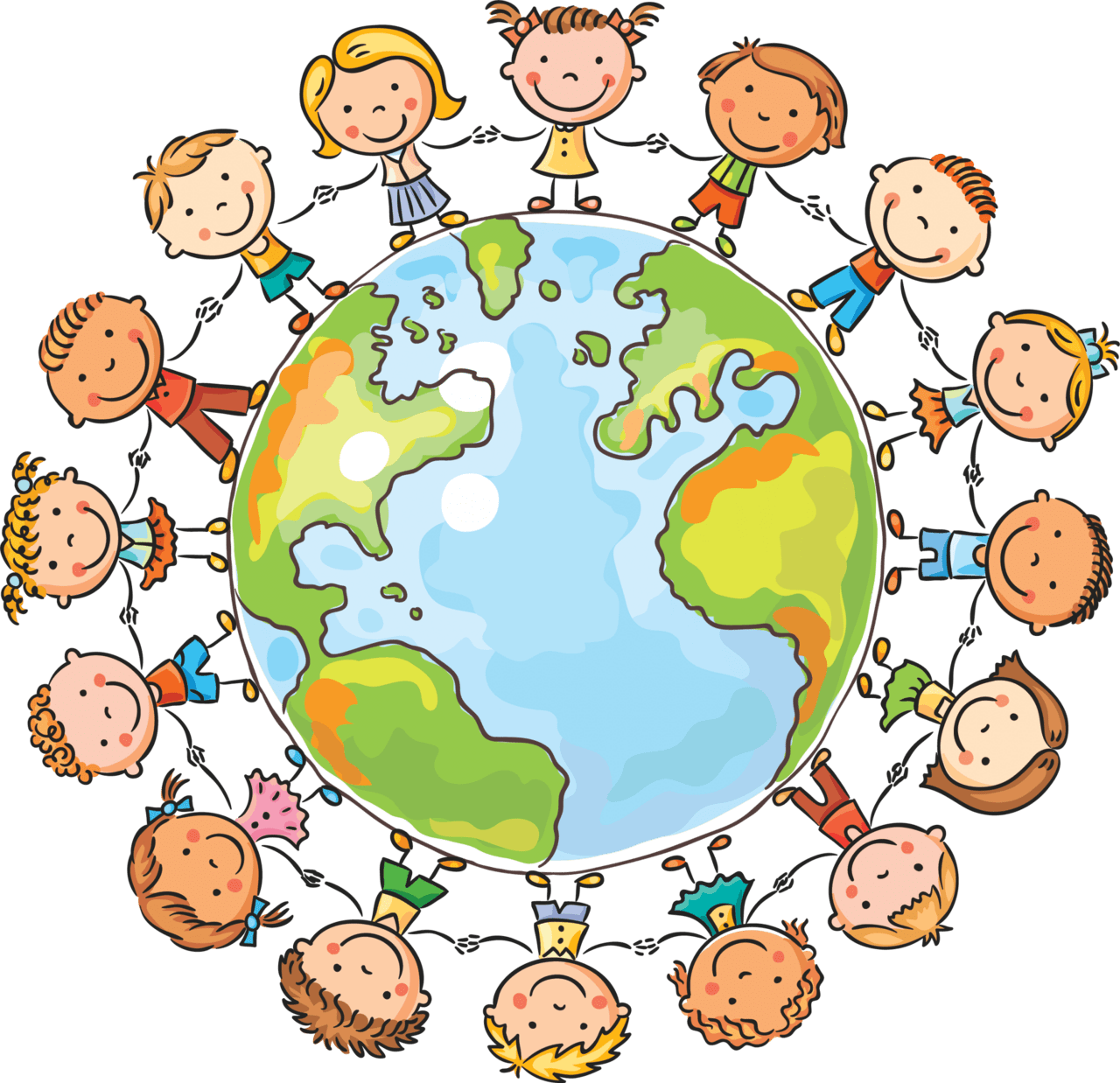 Earth children of the world printable activity pack clipart image