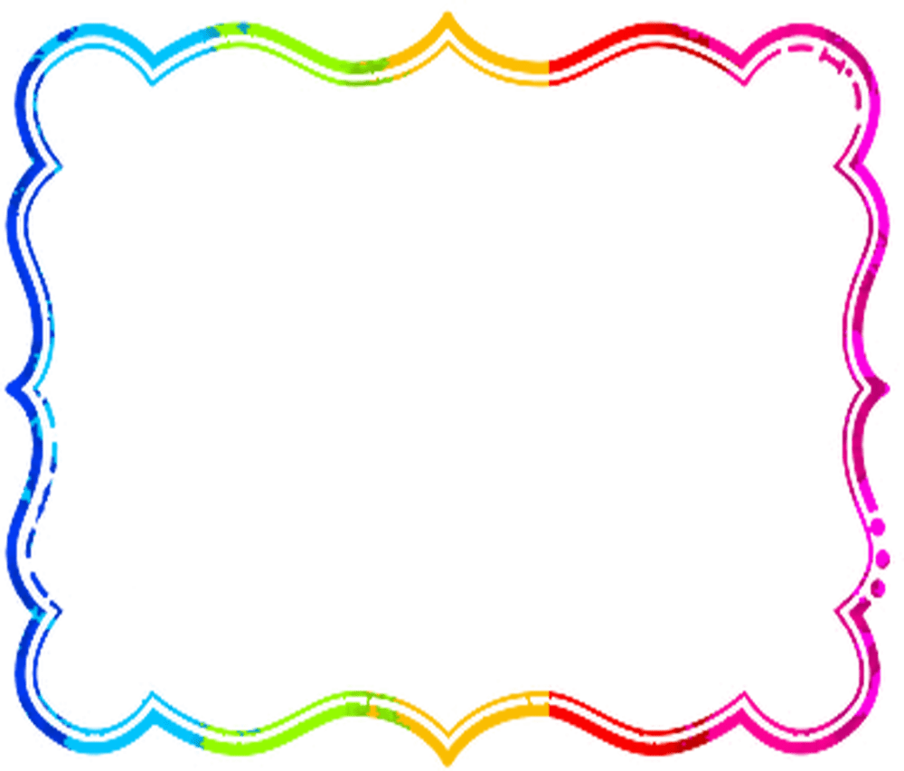 Rainbow border clipart free