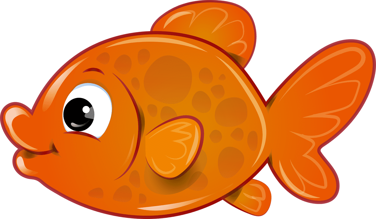 Fish gold orange vector graphic clipart