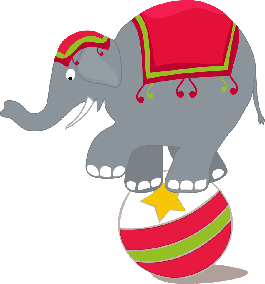 Elephant pin page clipart picture