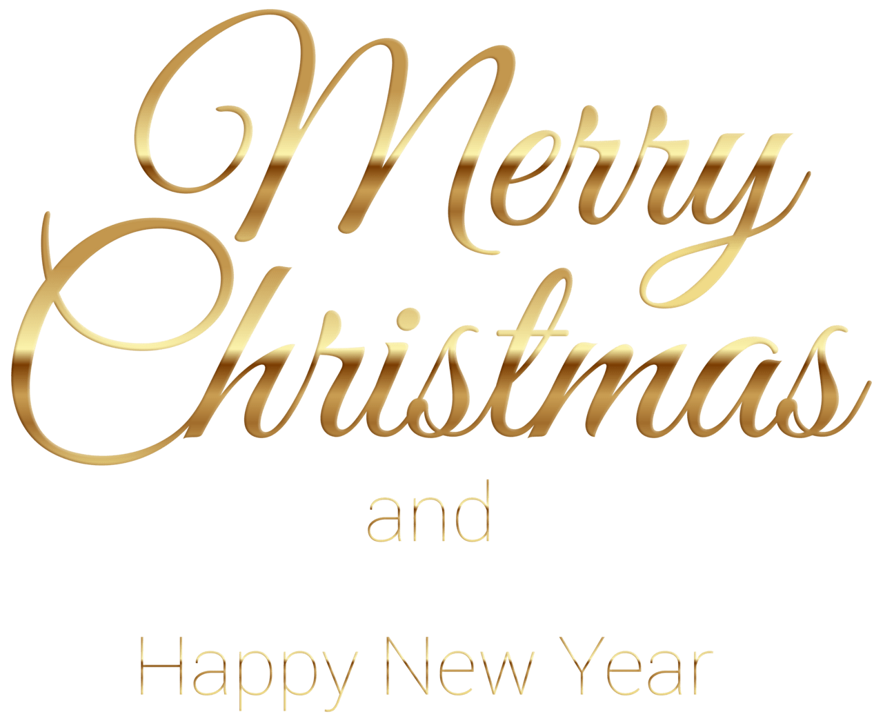 Merry christmas gold clipart vector