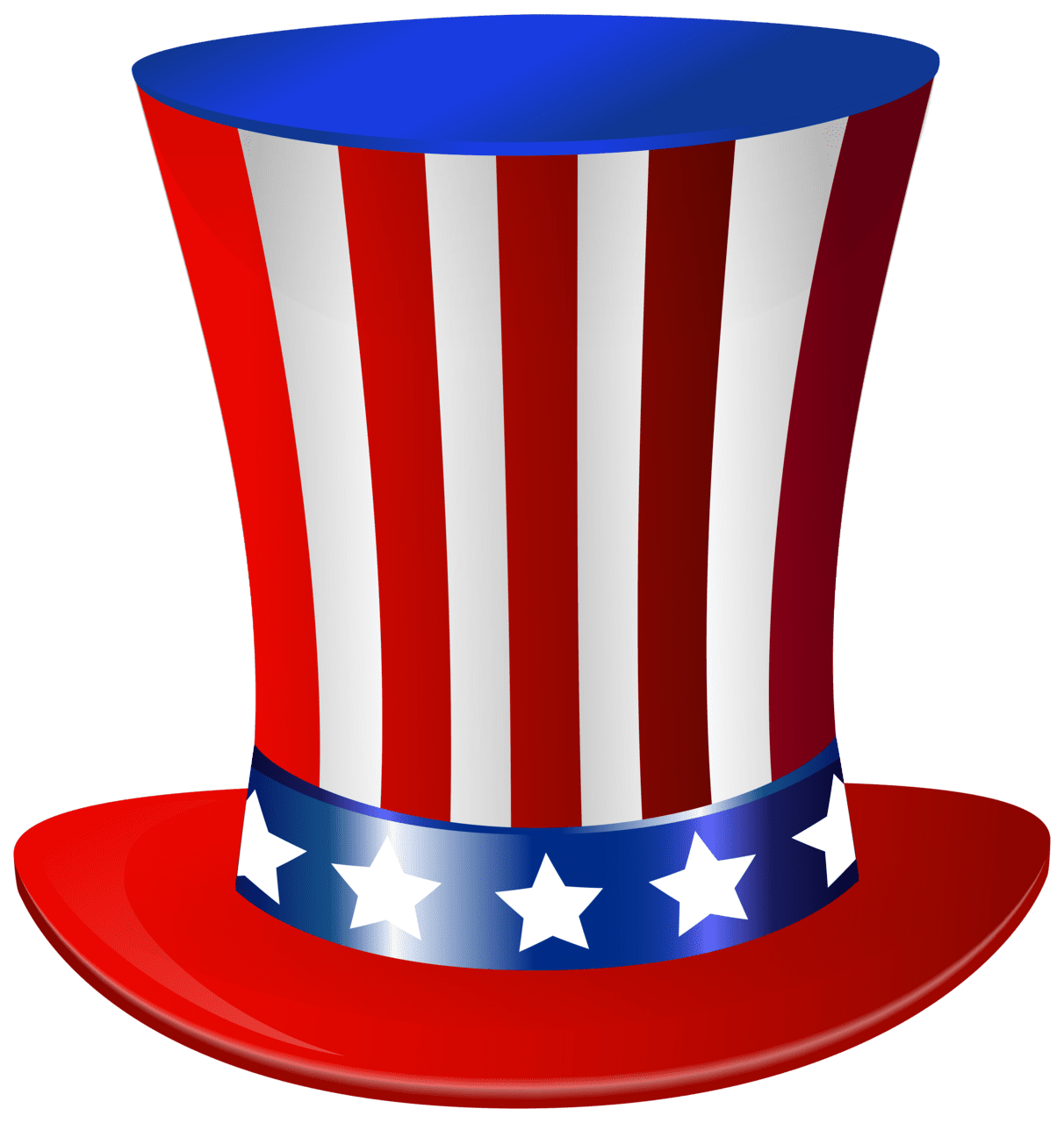 American flag uncle sam hat clipart image