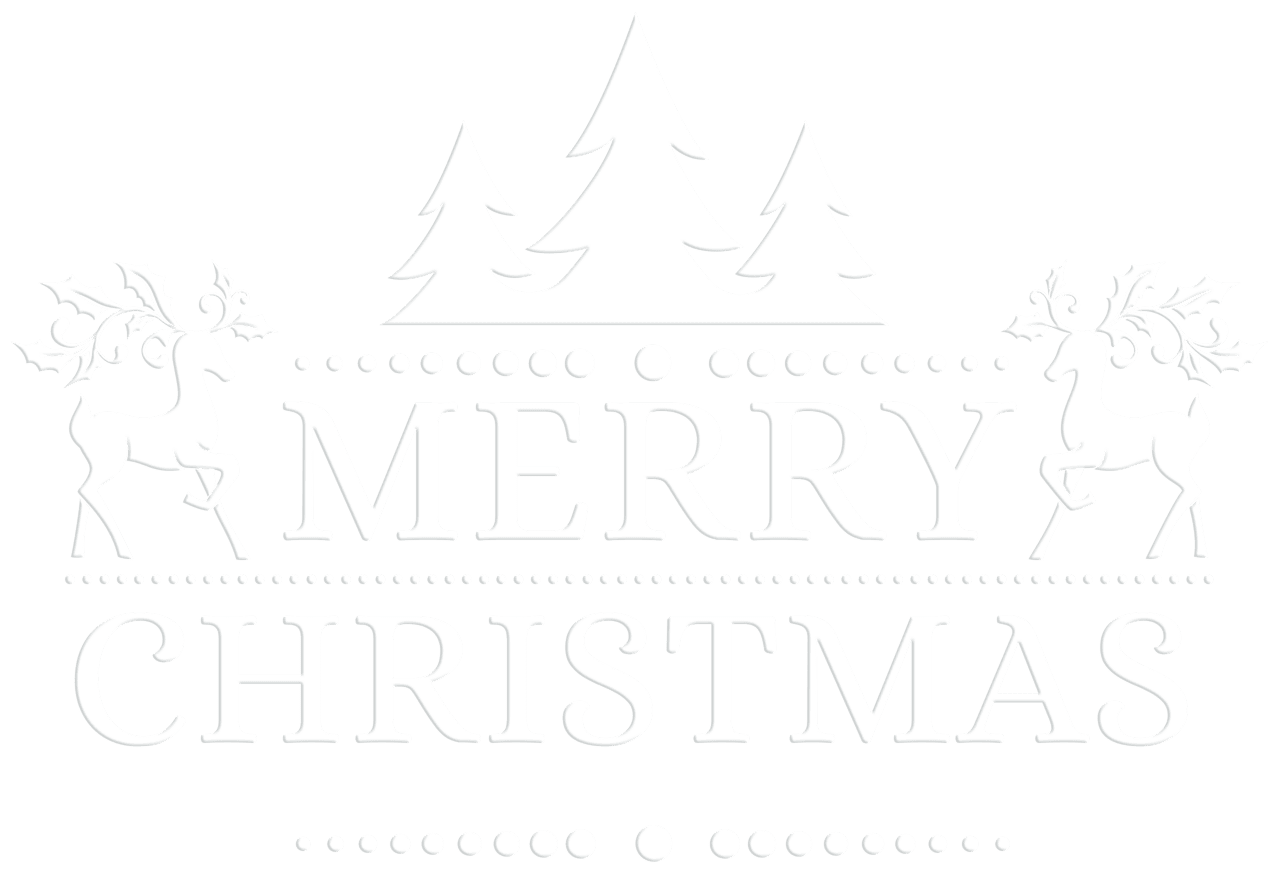 Merry christmas white clipart vector