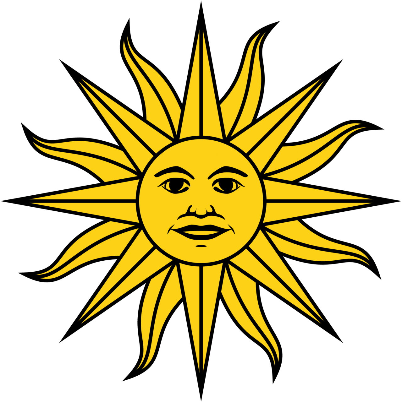 Sun clipart medieval sol de mayo uruguay full size pinclipart free