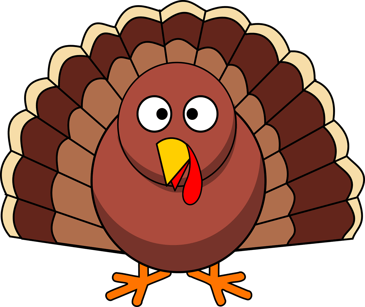 Stuff the turkey thanksgiving game for kids clipart image