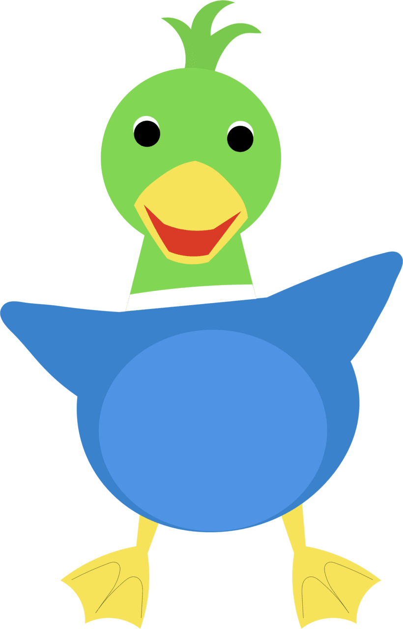 Duck pin page clipart logo 3