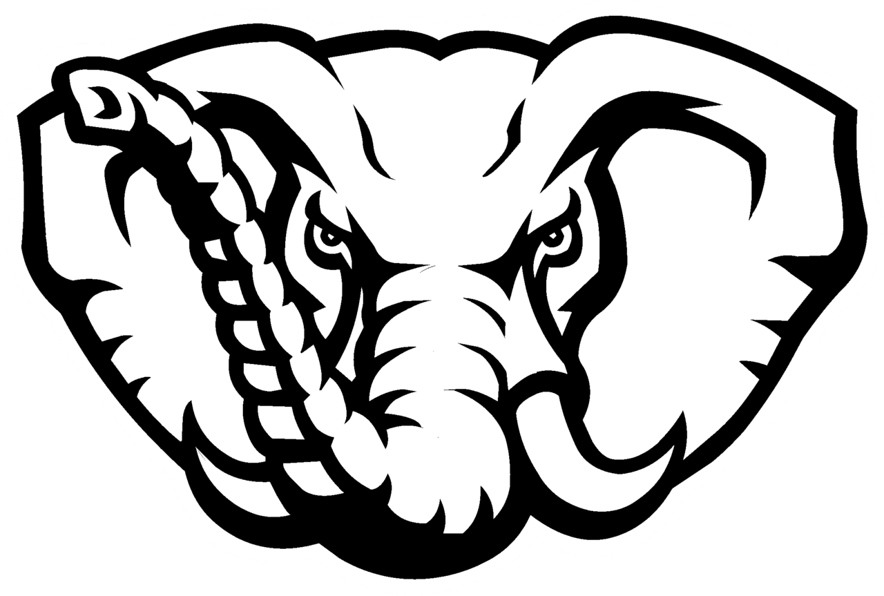 Elephant and share clipart about alabama roll tide logo vector awesome graphic library alab crimson football