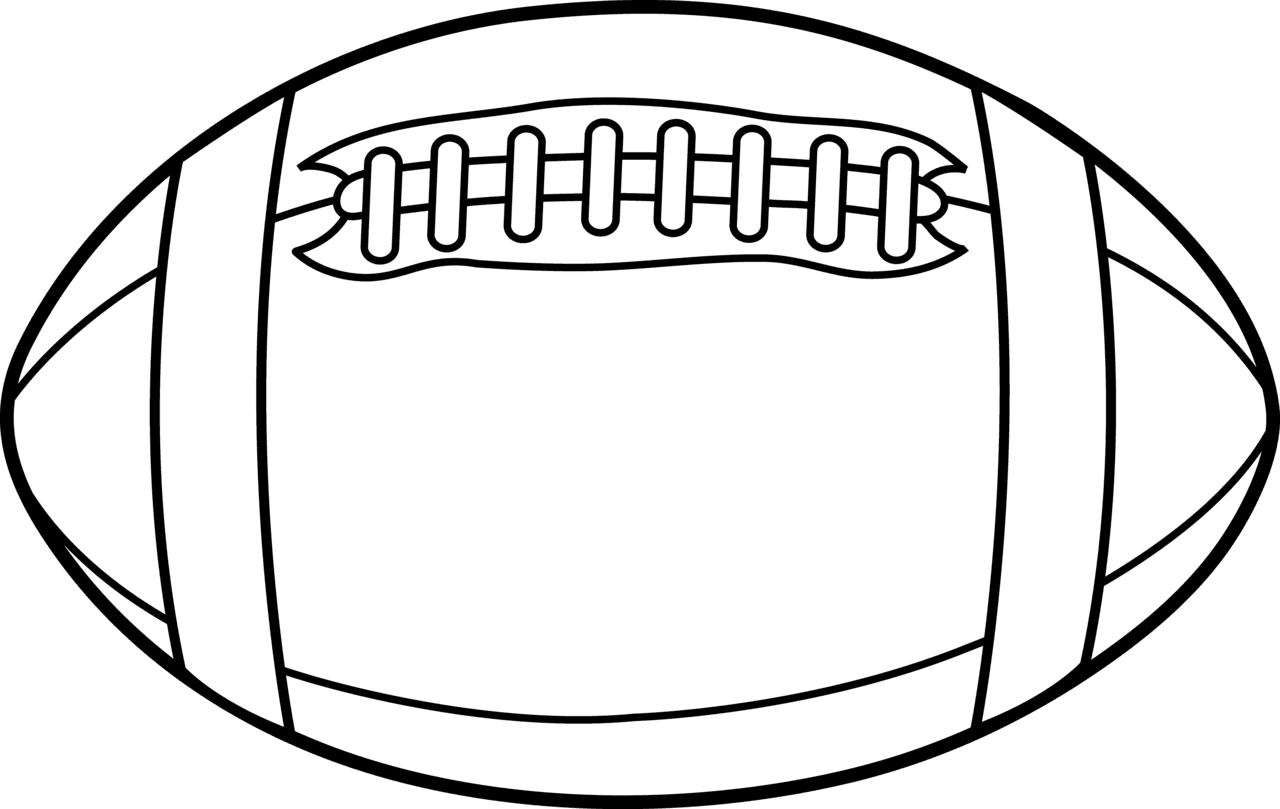 Football cute clipart and coloring pages transparent