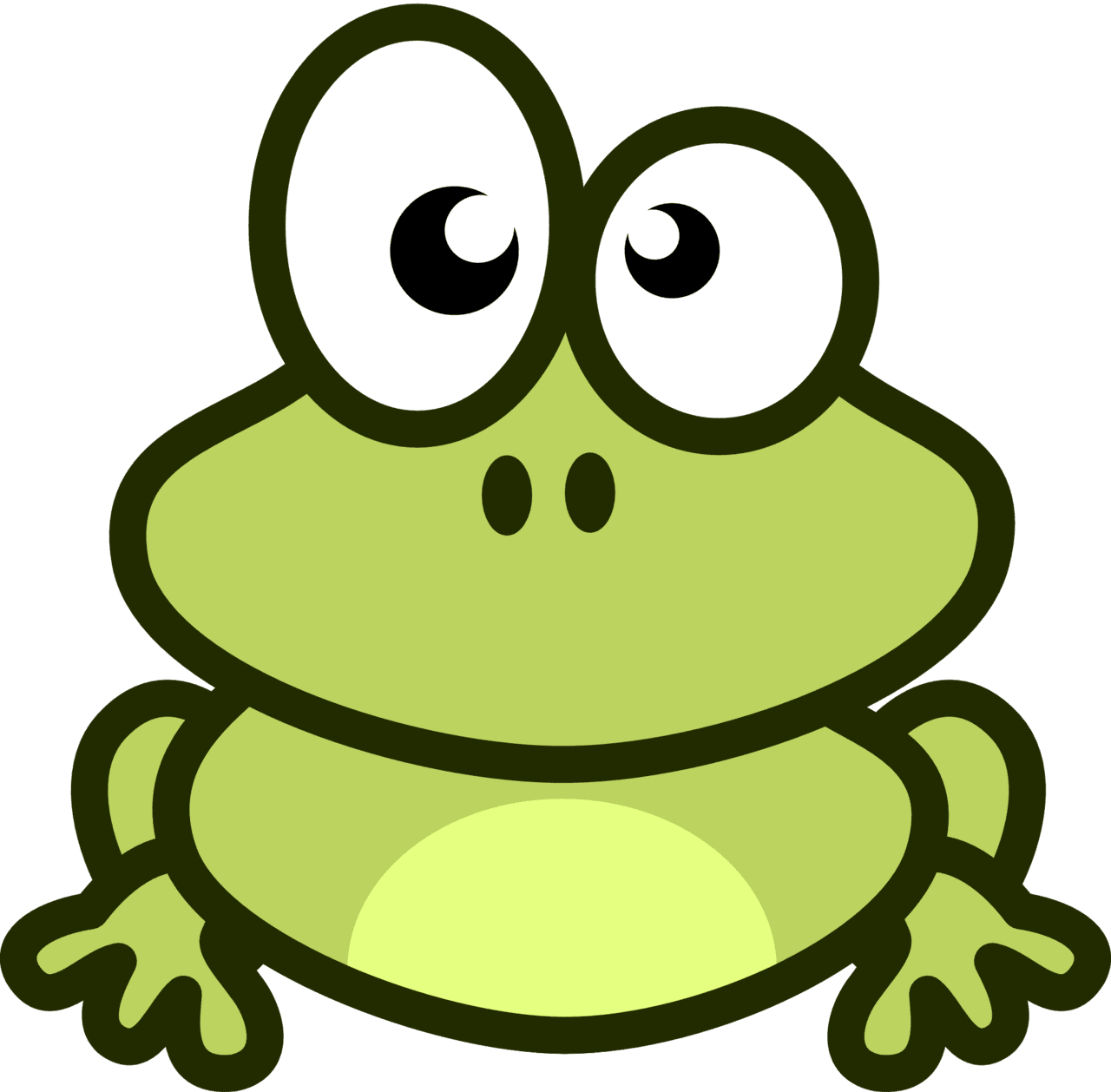 Frog pin page clipart background 2