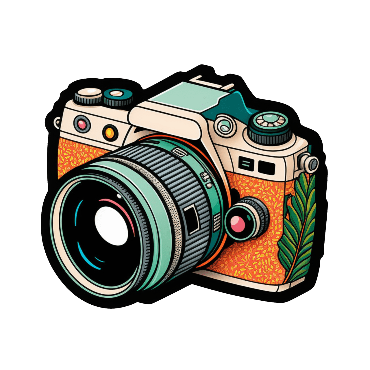 Adventure camera sticker clipart image 2