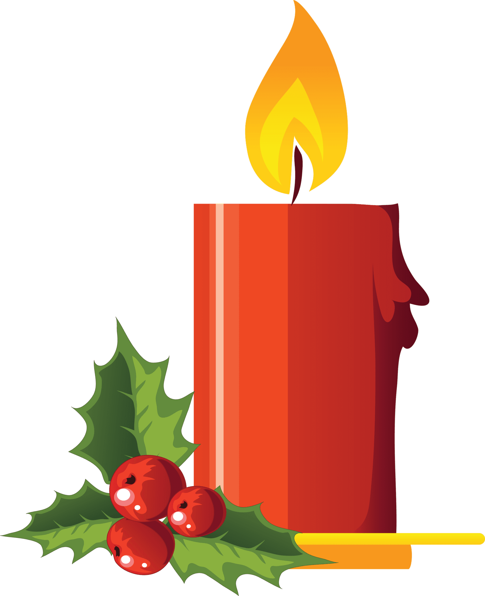 Christmas candle image for clipart