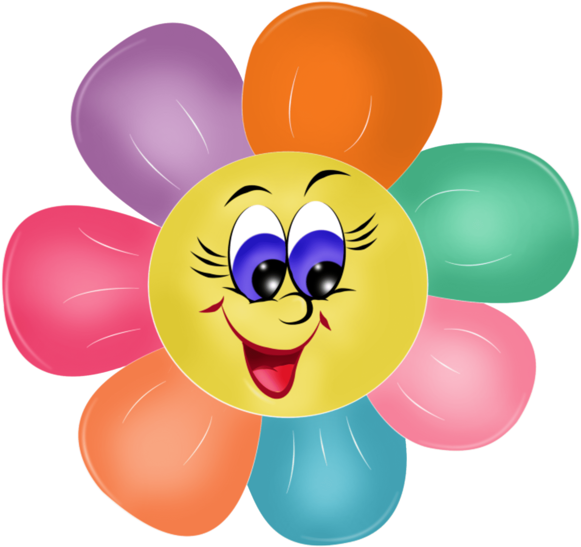 Cartoon flower clipart art drawings for kids photo