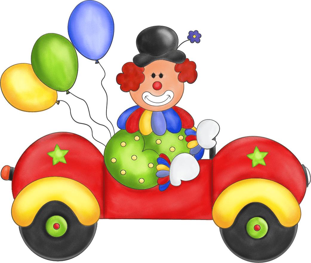 The clown car clipart background