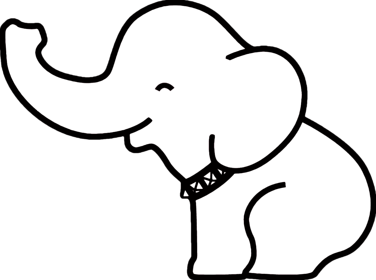 Elephant outline clipart logo