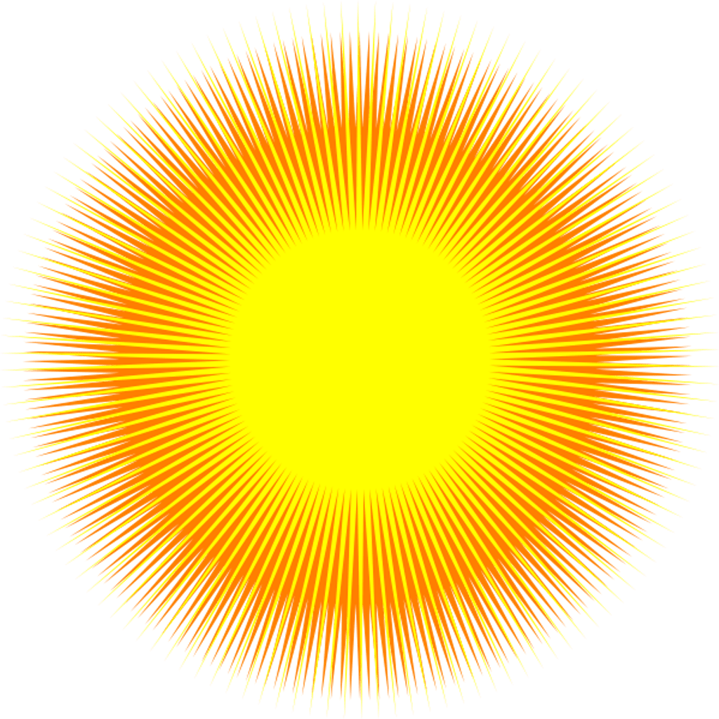 Sunshine yellow sunburst glow clipart full size pinclipart transparent