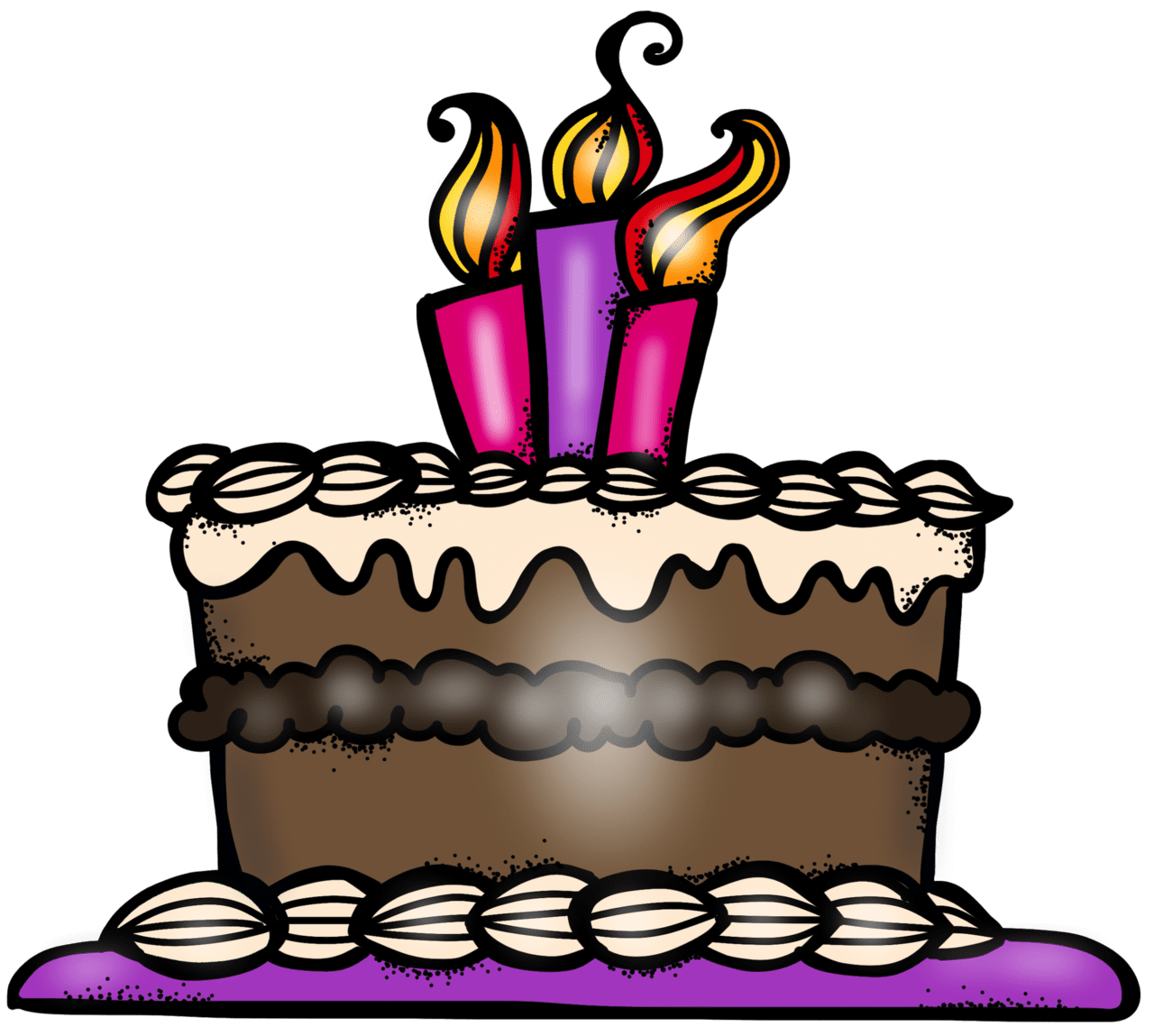 Birthday cake pin page clipart vector 2