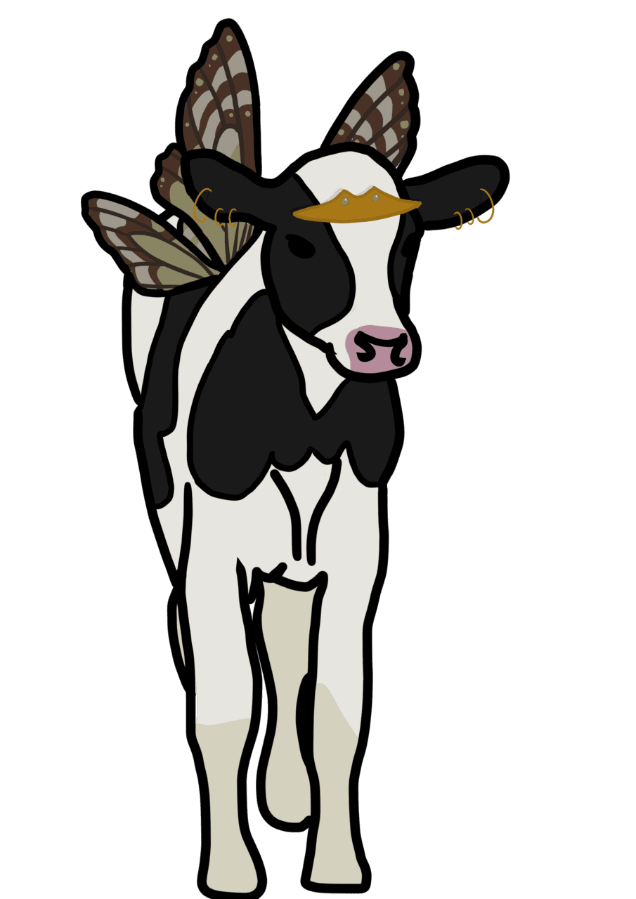 Fairy cow clipart background