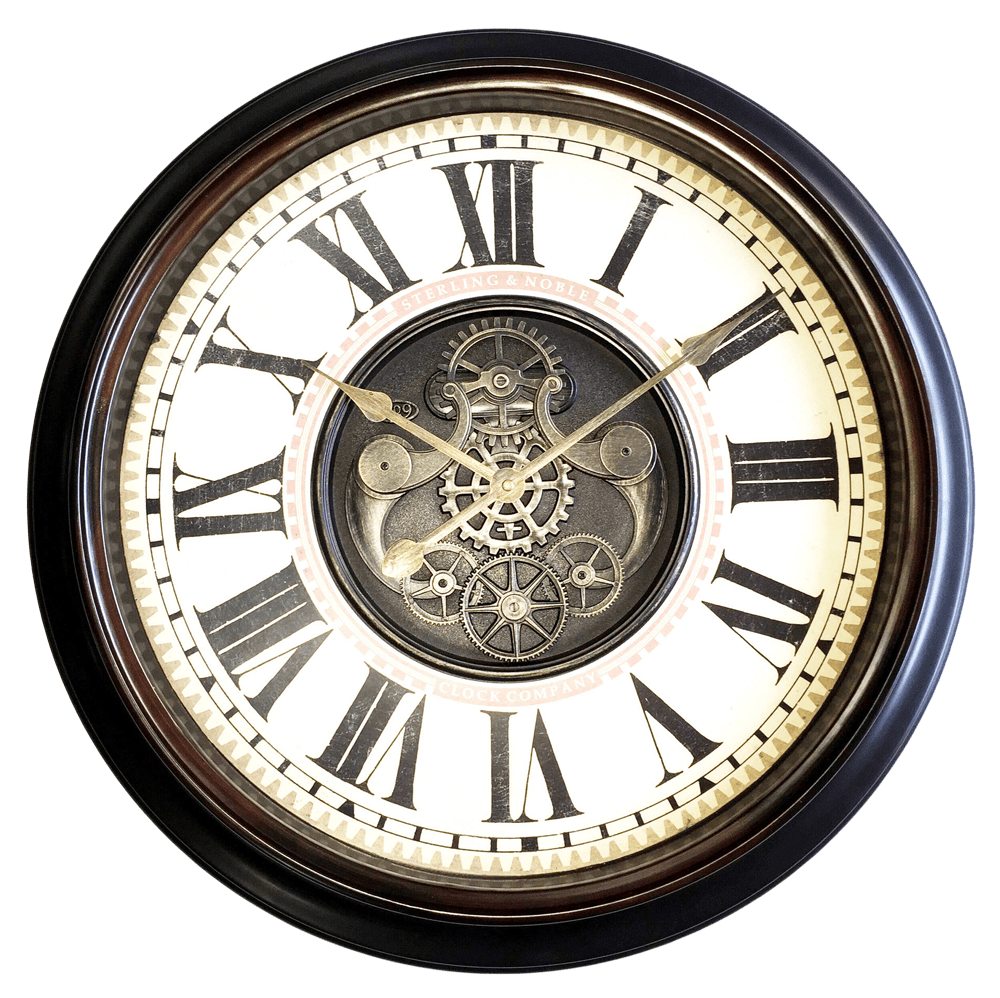 Antique wall clock clipart logo