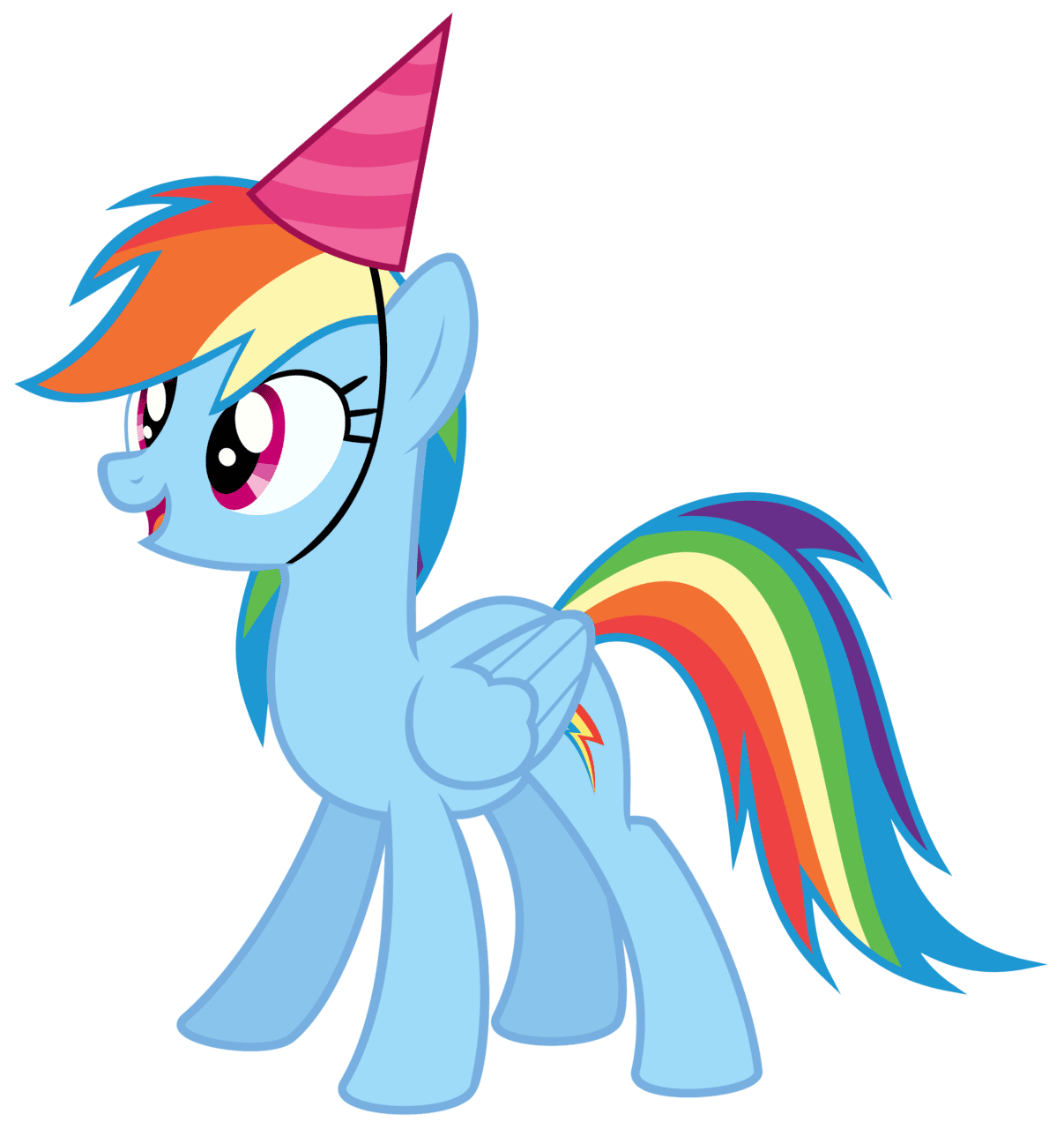 Rainbow dash with party hat vector by missbeigepony deviantart ojcu clipart suggest