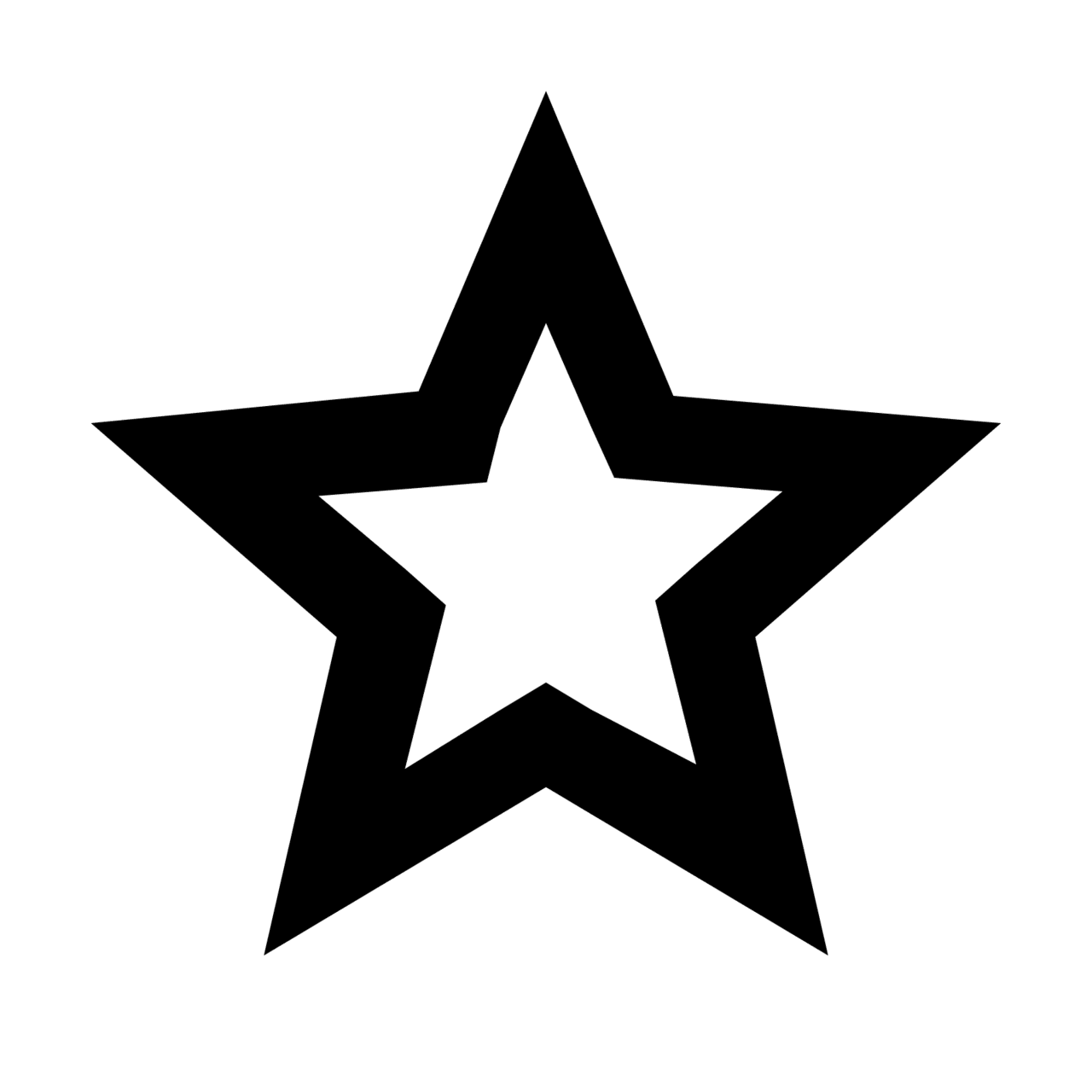 Black star clipart logo