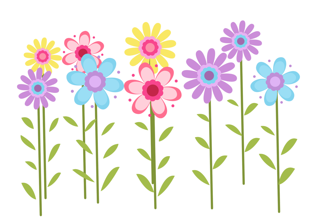 Flowers pin page clipart background