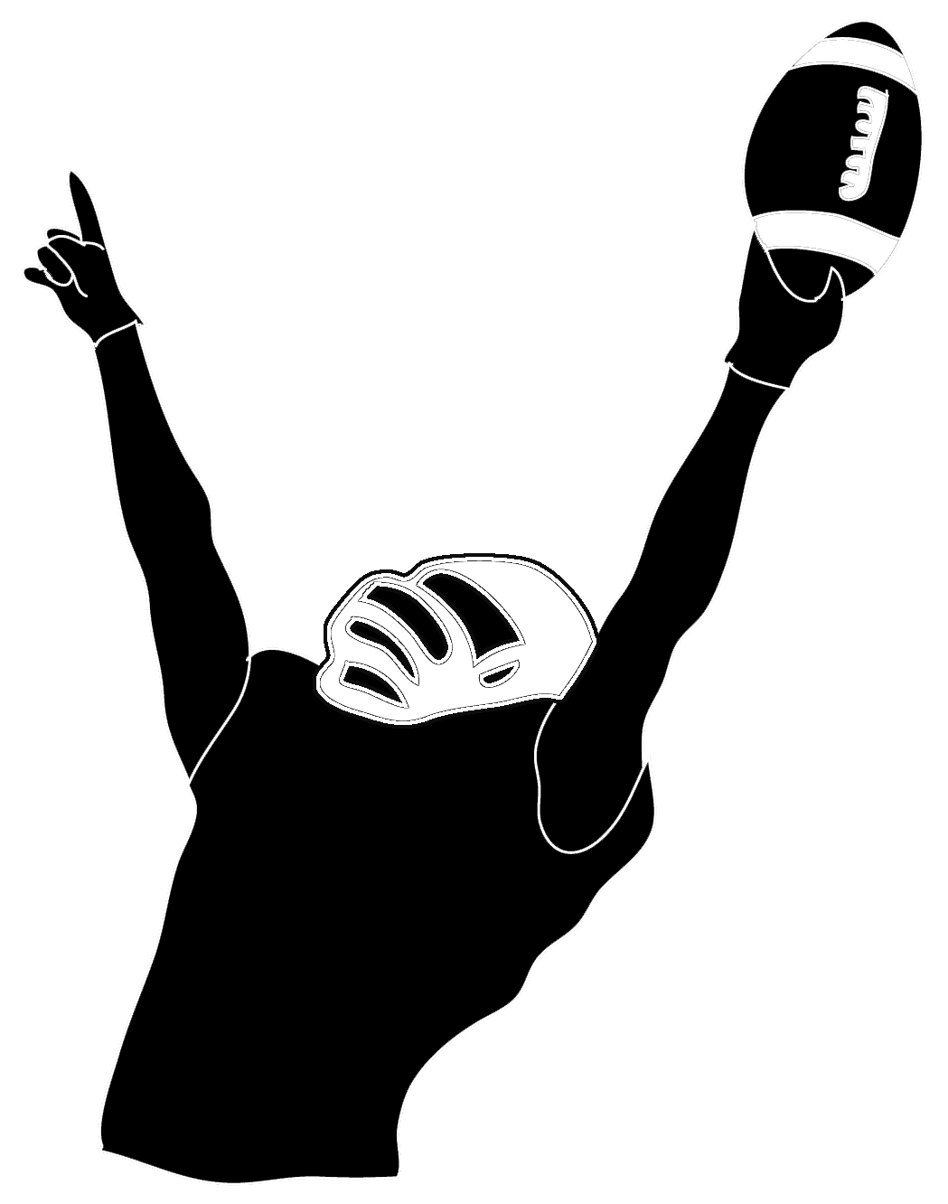 Football silhouettes of people silhouette clipart picture