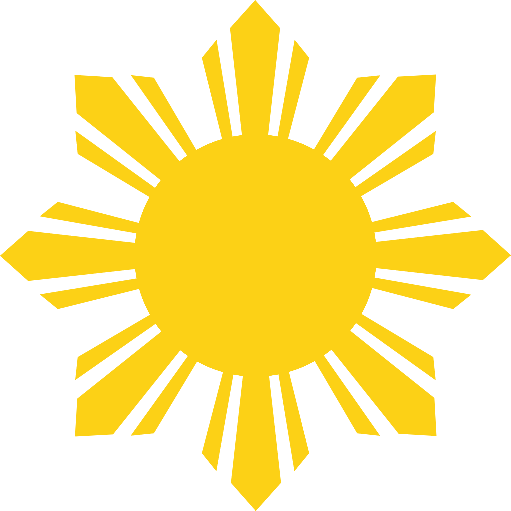 Sunshine sun design original nominally pixels philippine flag filipino tattoos art clipart vector