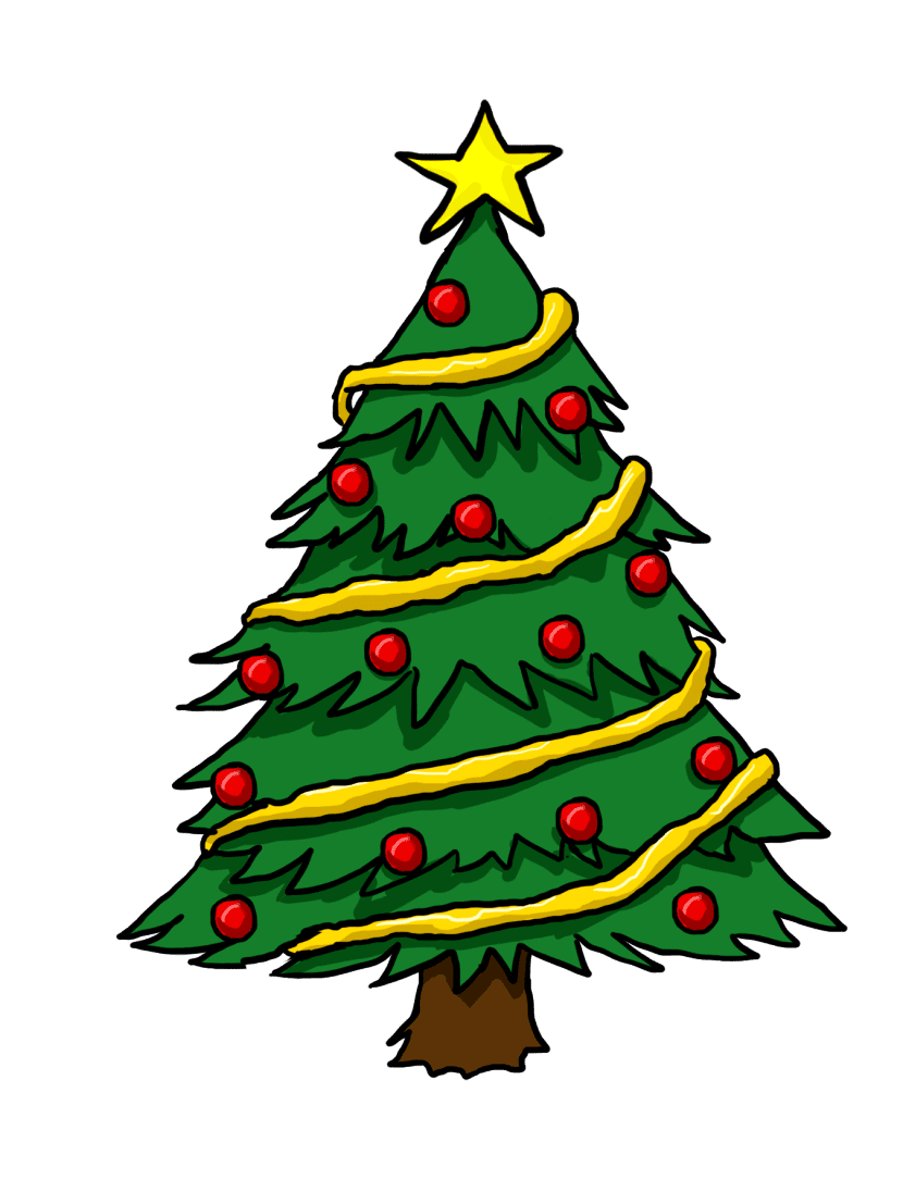 Tree christmas clipart trick vector