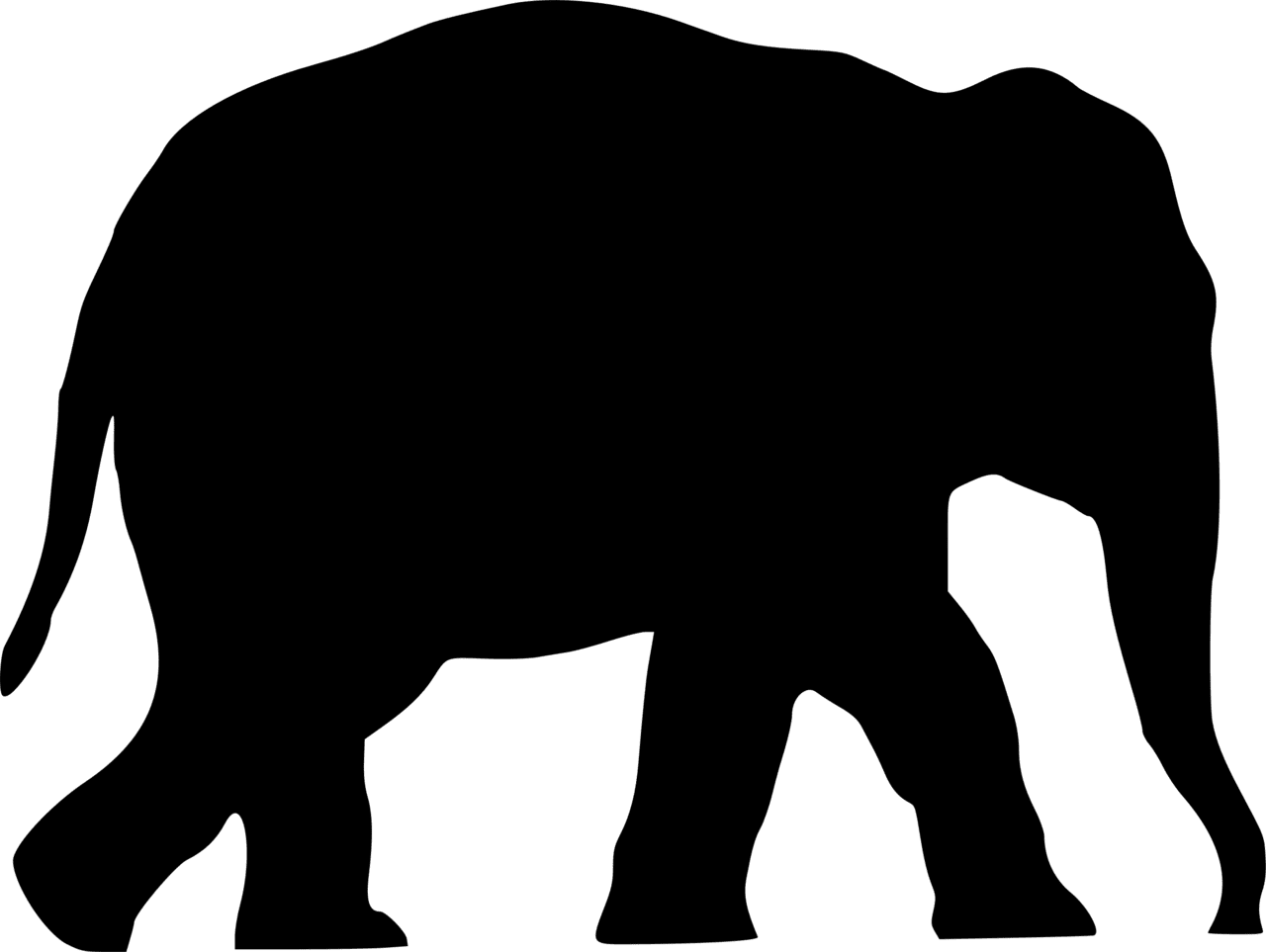 Clipart elephant silhouette silhueta de elefante girafa imagem vetorial