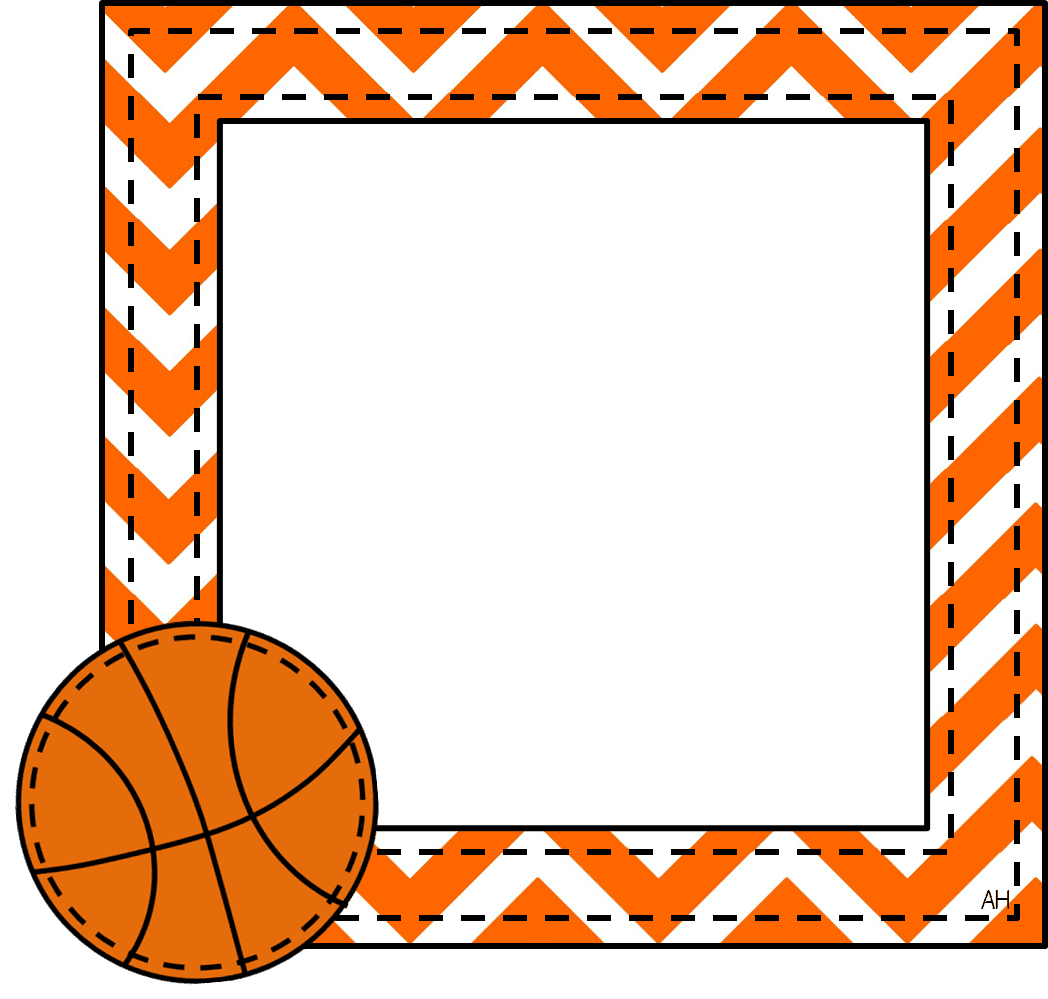 Basketball bb page borders design border school and be clipart transparent