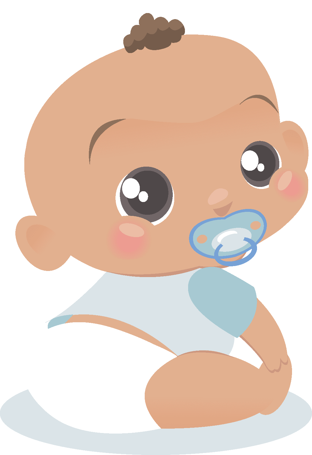 Cartoon baby children kids logo vector brand clipart