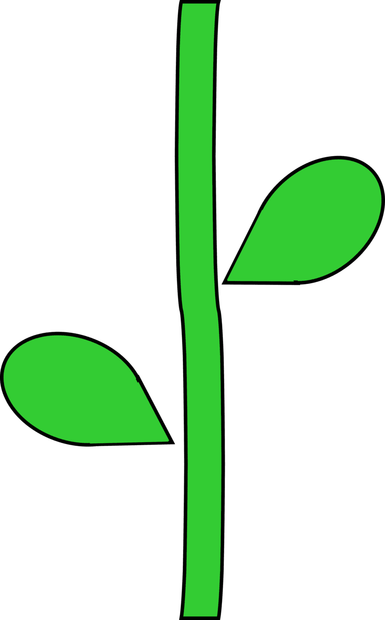 Leaf flower stem clipart image