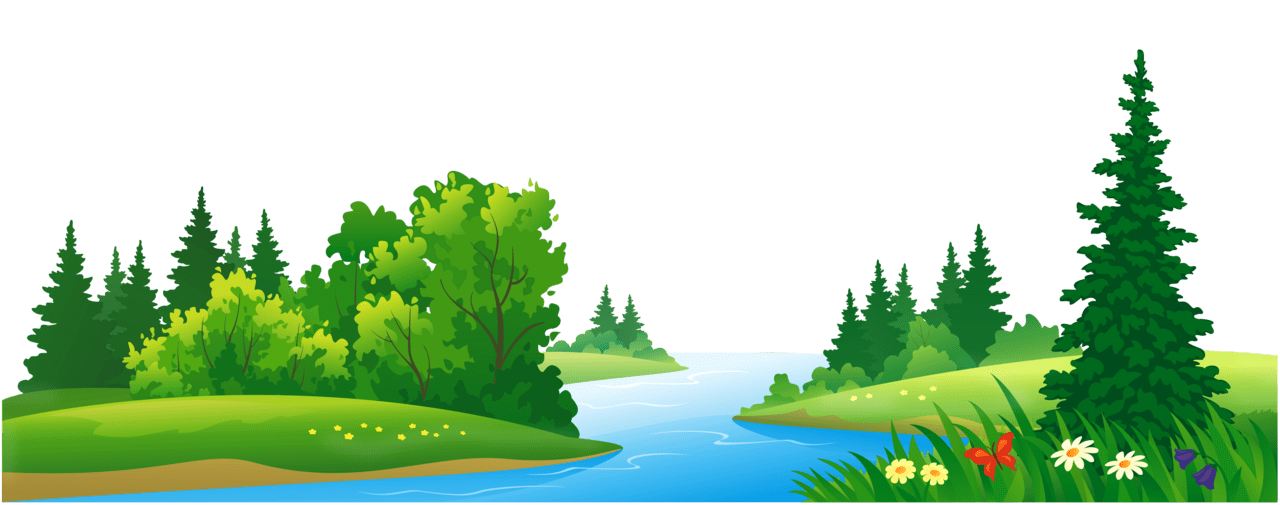 Grass lake and tree clipart free