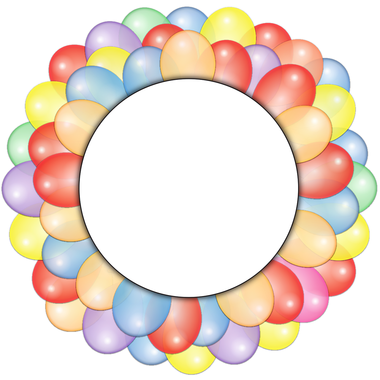 Balloon circle frame image clipart